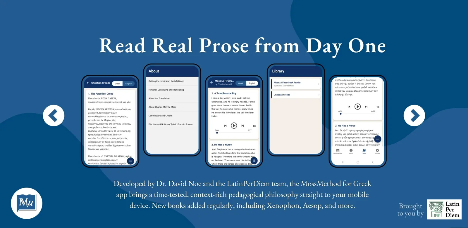 MossMethod for Greek app: Read Real Prose from Day One